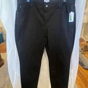 Very nice Westbound plus size black jeans, mid rise, straight leg, New with tags